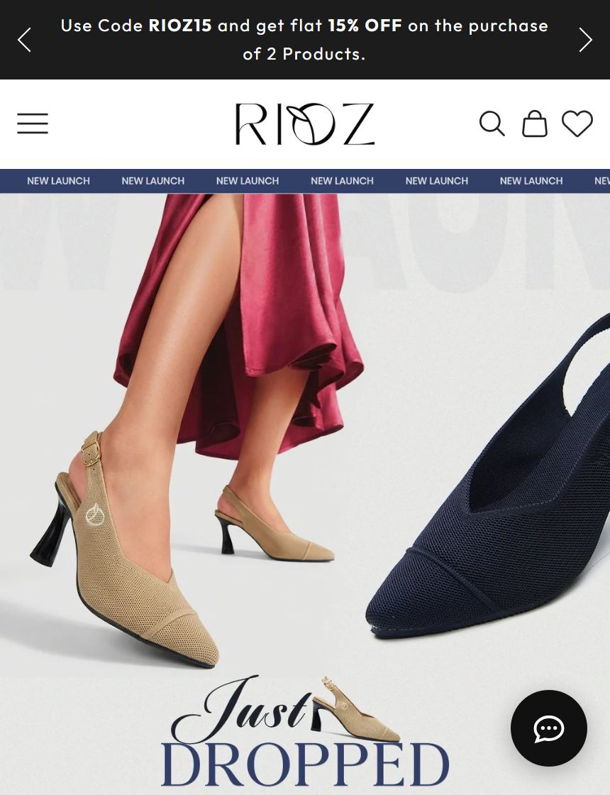 Rioz storefront running the beyondRegular widget